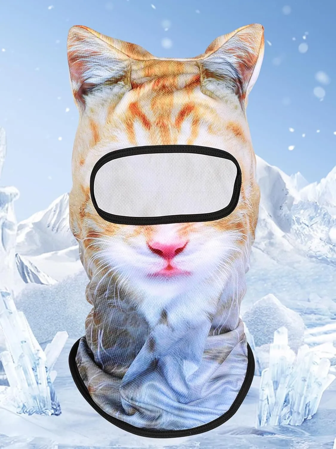 3D Cat Animal Ski Balaclava Sheisty Face Mask with Ears,Suitable for Music Festivals,Raves,Ski,Halloween or Party Outdoor