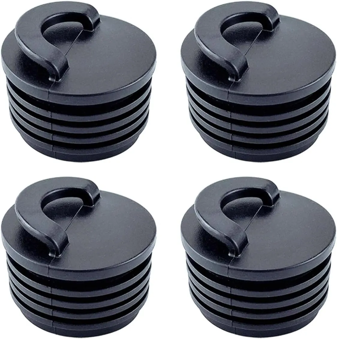 8PCS Universal 40mm Black Rubber Drain Holes Plugs Scupper Stopper Bungs Drainage Kayaks Marine Boat Rafting Dinghy Canoe Raft