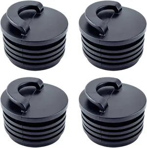 8PCS Universal 40mm Black Rubber Drain Holes Plugs Scupper Stopper Bungs Drainage Kayaks Marine Boat Rafting Dinghy Canoe Raft