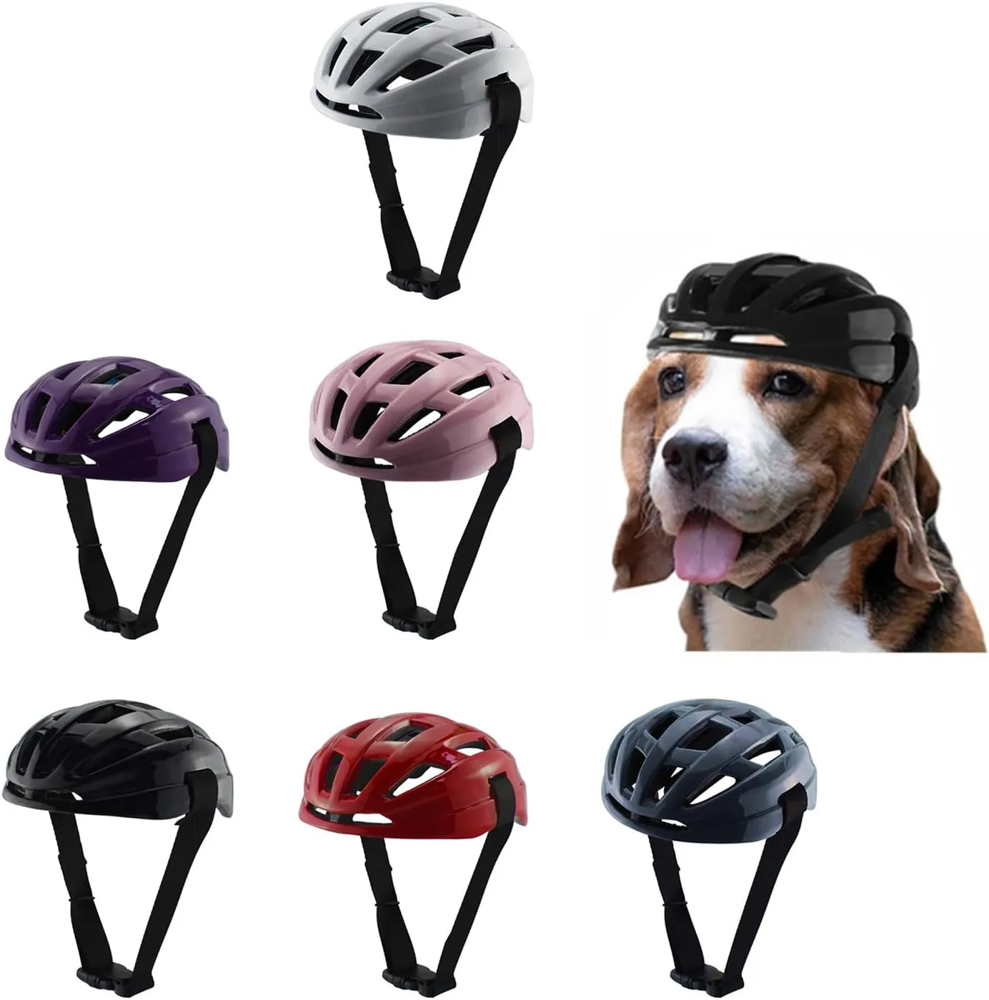 Adjustable Safety Cap Abs Dog Helmets Fashion Protects Ridding Cap for Pet Motorcycles Bike Sun Rain Protection