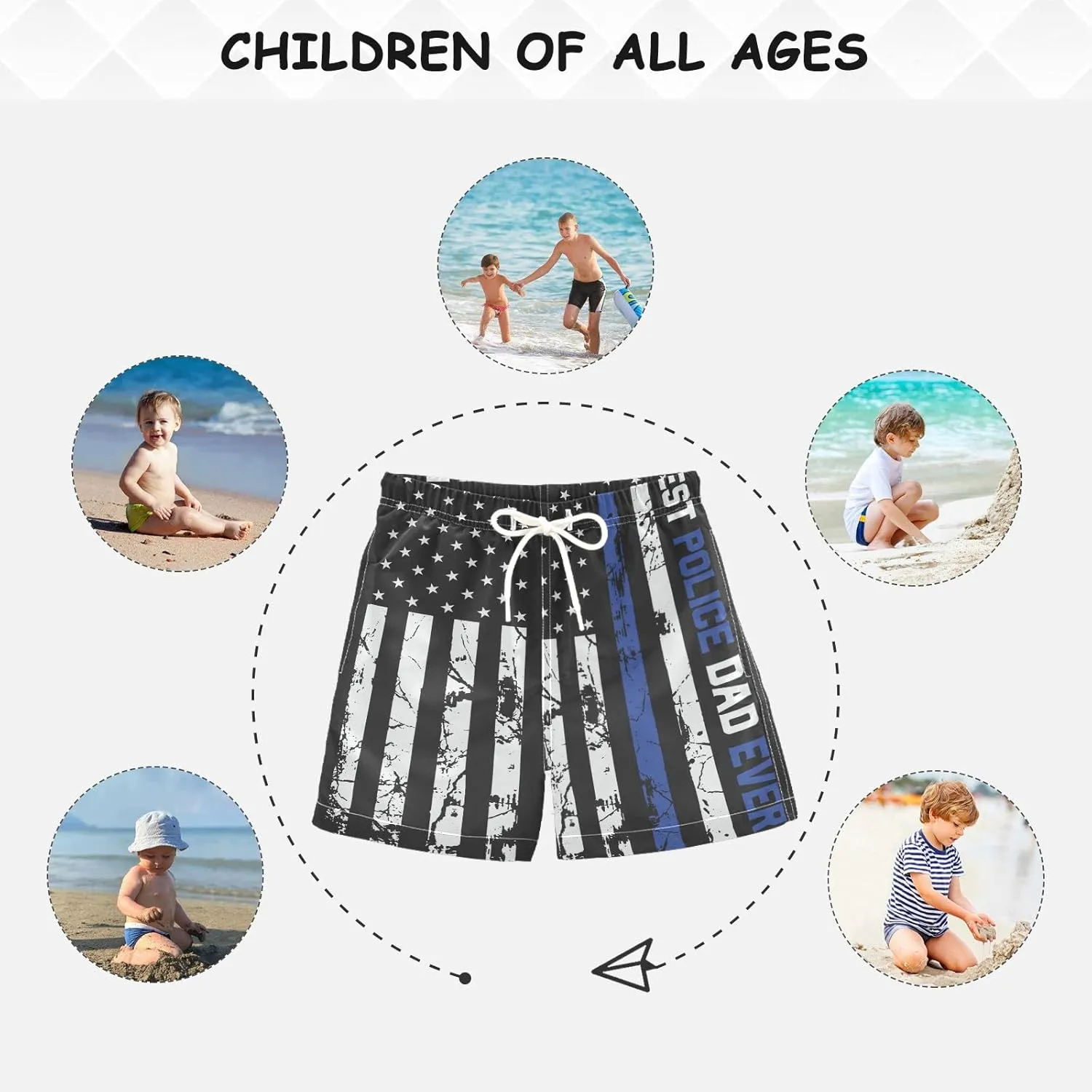 Aflyko Boys' Board Short Girls Swimming Trunk Bathing Suit Swimwear All Day Shorts