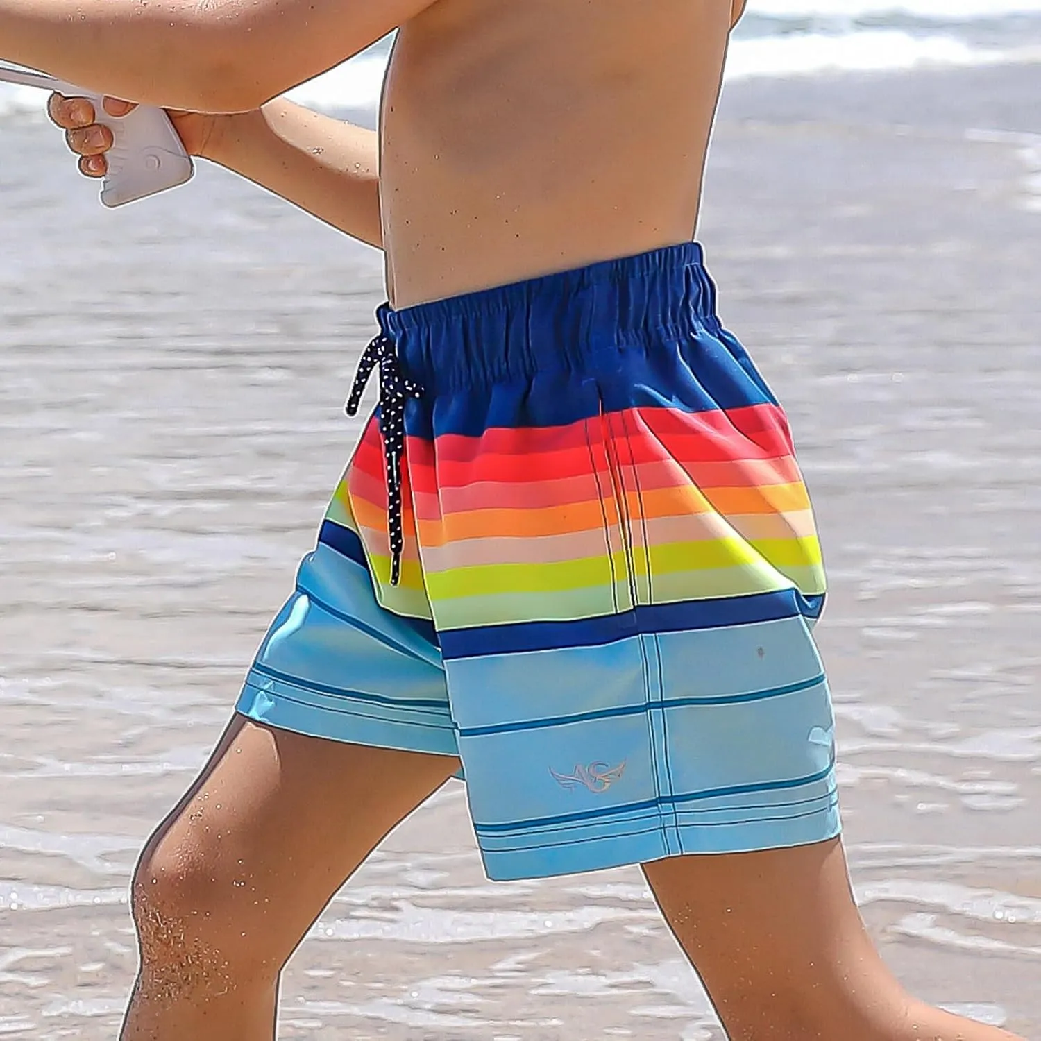 Angel season Boys Swim Trunks Toddler Kids Swimsuits for Boys Swimming Bathing Suits Quick Dry Kid Board Short Size 2-10