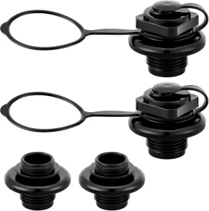 BBTO 2 Pcs Inflatable Boat Air Valve Replacement Inflatable Boat Valve Plug 20mm/0.79" Inflatable Plug Kayak Plugs Spiral Air Plugs One Way Air Valve for Rubber Dinghy Raft Kayak Pool Boat