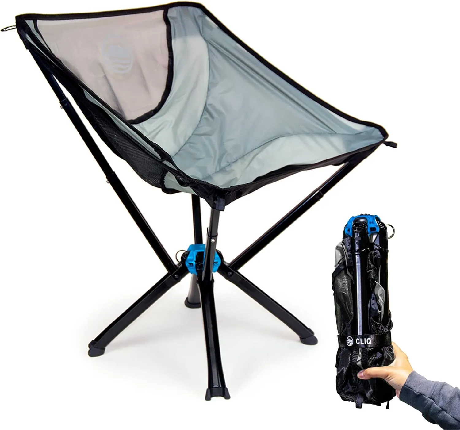 CLIQ Portable Chair - Lightweight Folding Chair for Camping - Supports 300 Lbs - Perfect for Outdoor Adventures