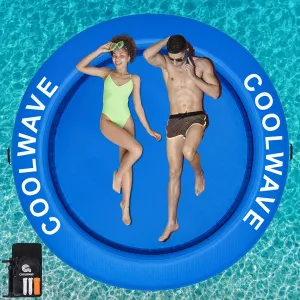 COOLWAVE Inflatable Water Hammock Floating Dock, Inflatable Raft for Family and Friends, Float Ring for Parties, Fits Multiple People, 6 FT/8FT/10FT