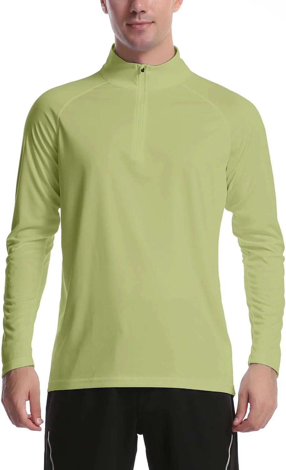 DAYOUNG Mens Zip Pullover UPF 50  Sun Protection Long Sleeve Hiking Fishing Outdoors Performance T-Shirt