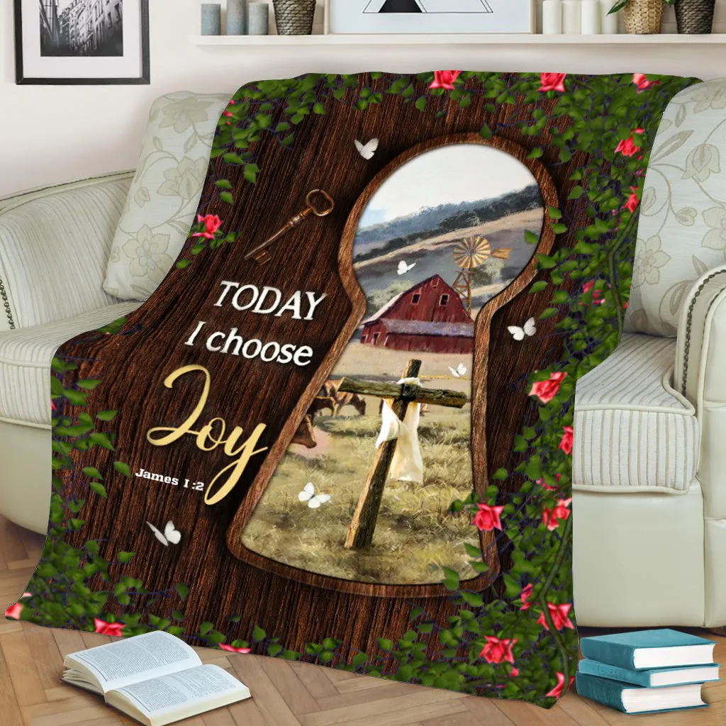 Jesus Today I Choose Joy Blanket - Blanket Of Jesus - Jesus Blanket - Gift Ideas For Christians - Ciaocustom