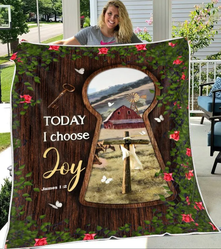 Jesus Today I Choose Joy Blanket - Blanket Of Jesus - Jesus Blanket - Gift Ideas For Christians - Ciaocustom