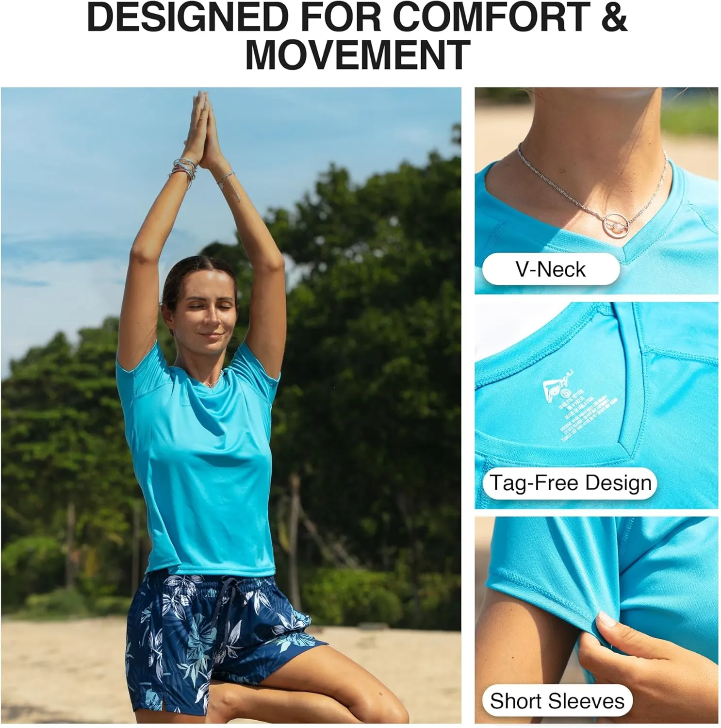Kanu Surf Women's Plus-Size Solid UPF 50  Swim Shirt Rashguard