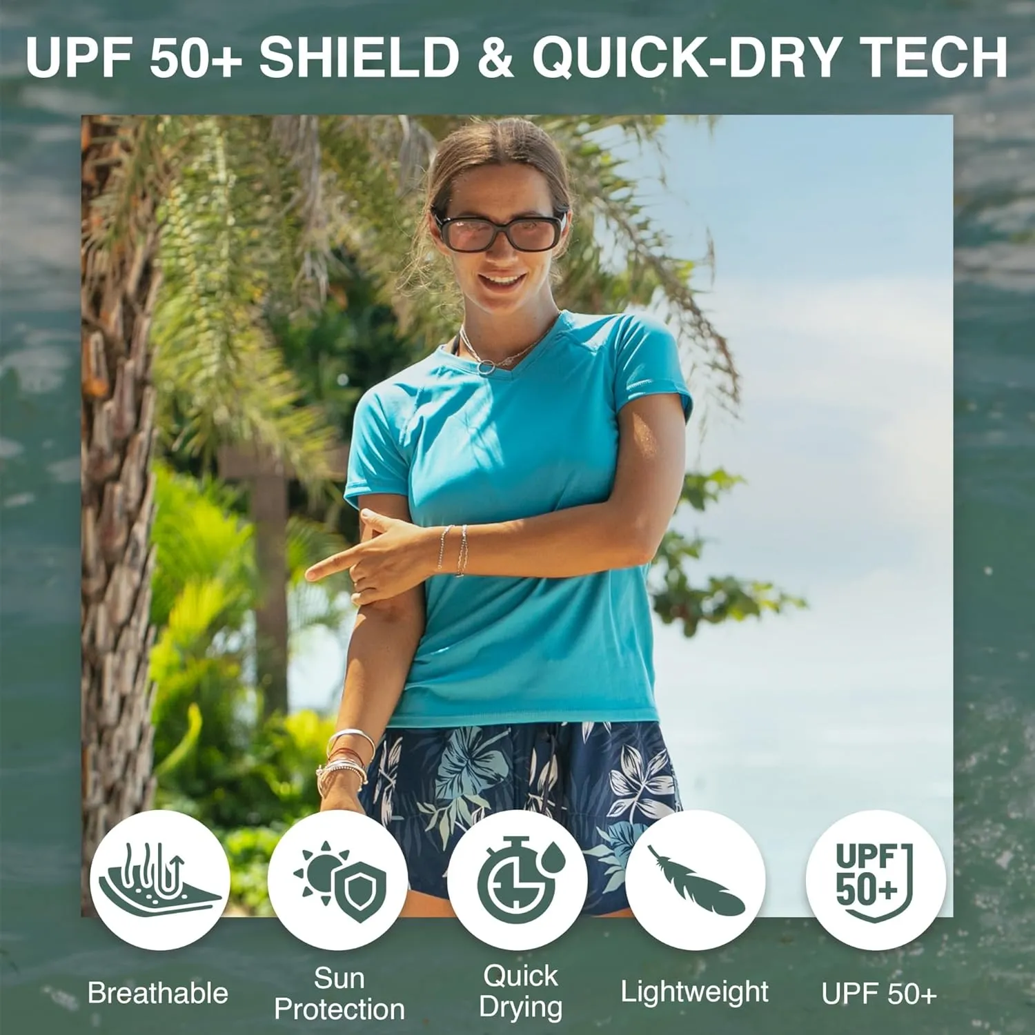 Kanu Surf Women's Plus-Size Solid UPF 50  Swim Shirt Rashguard
