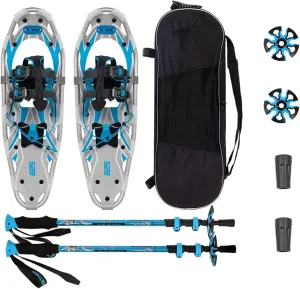 Light Weight Snowshoes 9 Set, Light Weight Snowshoes with 25 Inches Aluminum Weight Bearing 90kg 64 * 22cm, Rolling Terrain Snowshoes for Women Men Youth