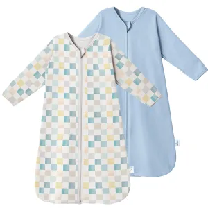 Long Sleeve Sleep Sack 6-12 Months - 100% Cotton Infant Sleep Sack with 2-Way Zipper - 0.5 Tog Wearable Blanket Baby - Lightweight Baby Sleep Sack 6-9 9-12 Months