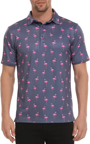 LRD Golf Shirts for Men UPF 50 Moisture Wicking Short Sleeve Polo Shirt