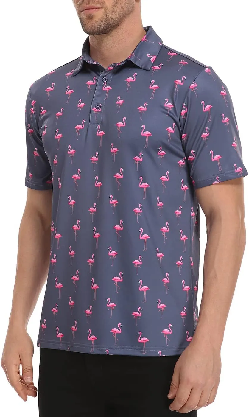 LRD Golf Shirts for Men UPF 50 Moisture Wicking Short Sleeve Polo Shirt