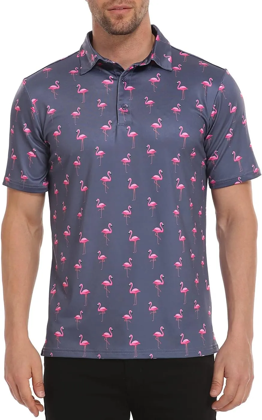 LRD Golf Shirts for Men UPF 50 Moisture Wicking Short Sleeve Polo Shirt