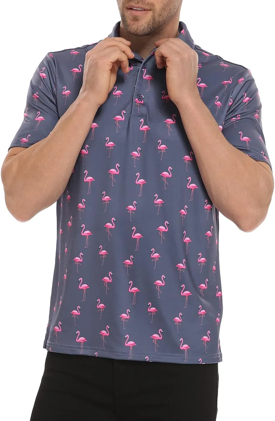 LRD Golf Shirts for Men UPF 50 Moisture Wicking Short Sleeve Polo Shirt