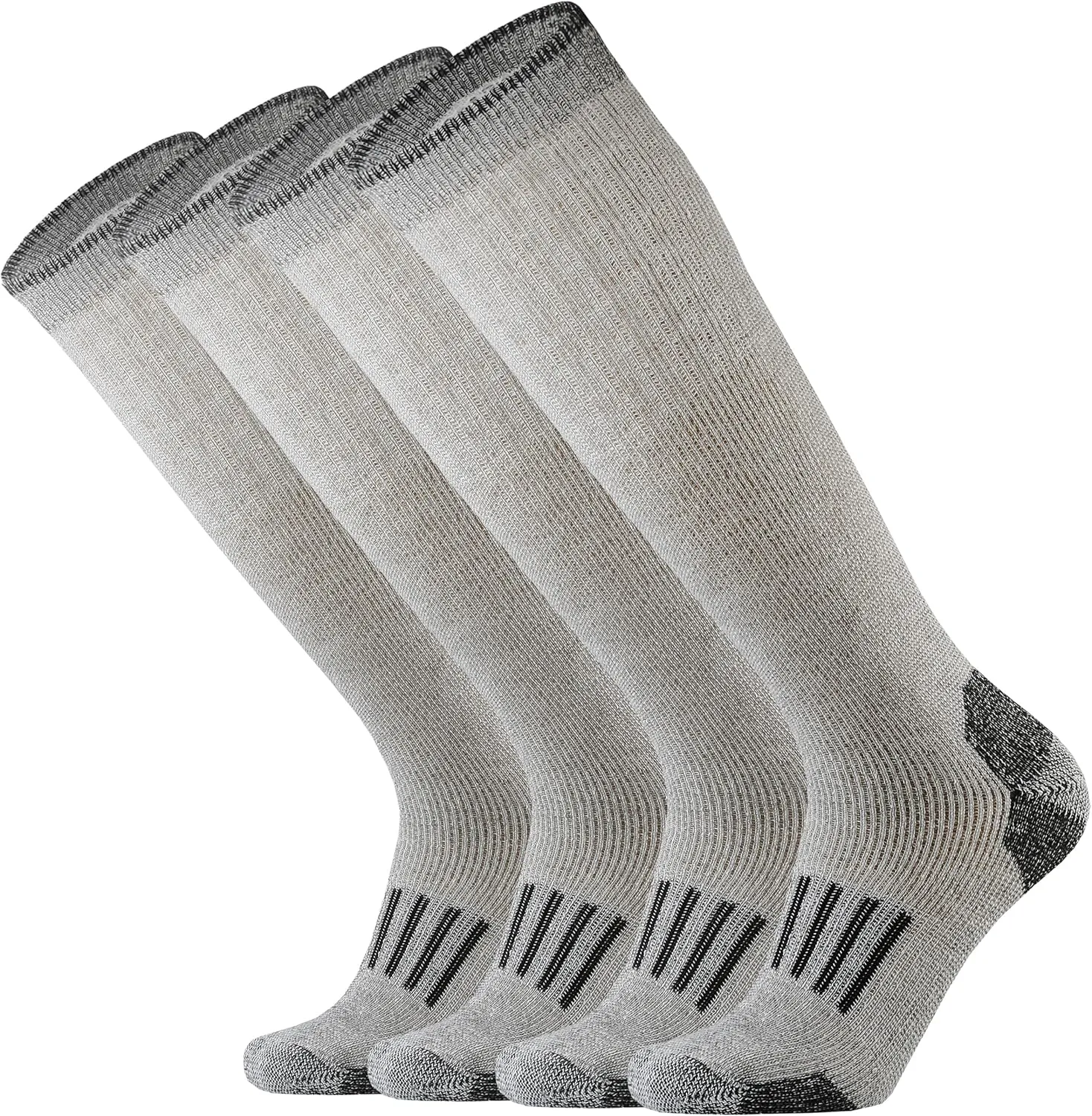 Merino Wool Over the Calf Socks for Men Hiking Hunting Ski Snowboarding Knee High Boot Warm Thick Cold Weather Winter
