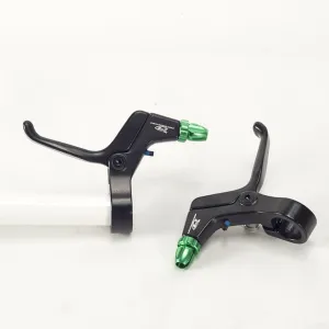 Mountain Bike Lightweight 2 Finger Brake Levers Aluminum Alloy Brake Handles for Mountain Kid Bike(Green)