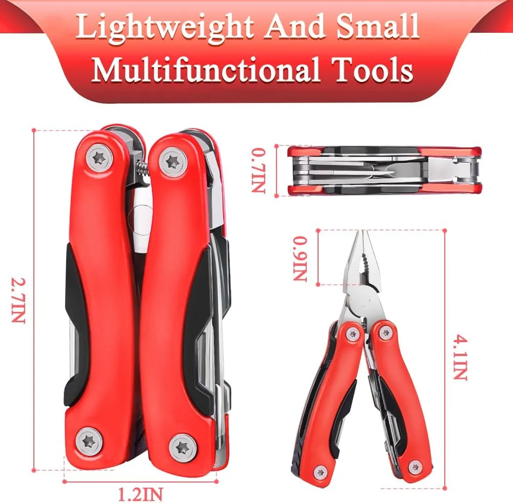 Outdoor Portable Mini Multi Multitool plier, Gift for Men - Ideal Gift for DadBrother or Boyfriend  Hiking, Bike Outdoor ToolsCamping,Survival Multitool.