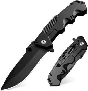 Pocket Knife for Men, Folding Knife with Clip, EDC Pocket Knives with Flipper Open and Liner Lock, Sharp Tactical Knife for Outdoor Survival Camping Hunting Fishing, Cool Knifes for Dad, Mens Gift