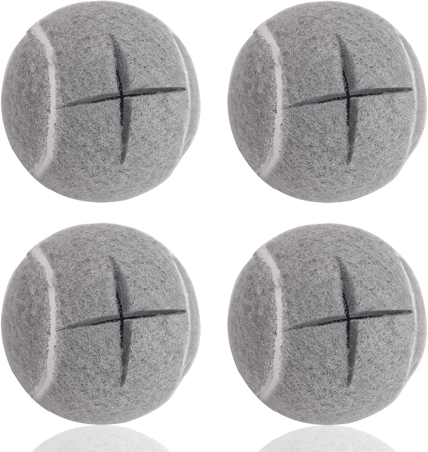 Premium Precut Tennis Balls Walkers 4 Pcs Balls with Precut Opening for Easy Installation,Walker Accessories for Seniors Fit Most Walkers,for Furniture Legs and Floor Protection
