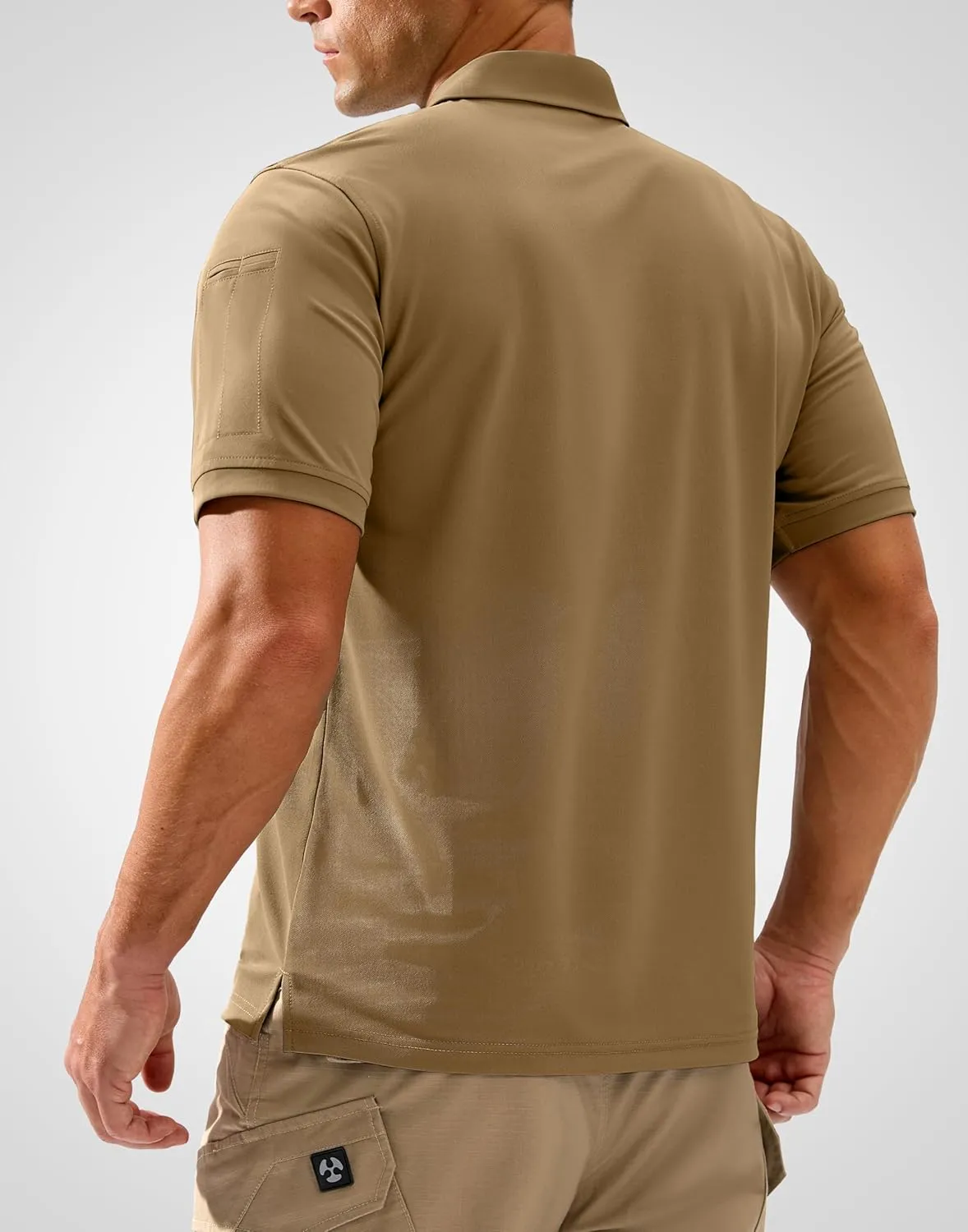 Pudolla Mens Tactical Shirts Short Sleeve Golf Work Polos Moisture Wicking Dry Collared Shirt Lightweight Polo Shirt
