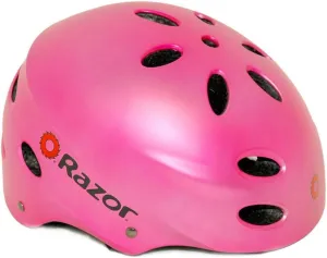 Razor V-17 Youth Multi-Sport Helmet - CPSC Approved Kids Helmet with Adjustable Strap - Durable Helmet with Foam Padding for Biking, Skating, and Other Outdoor Sports