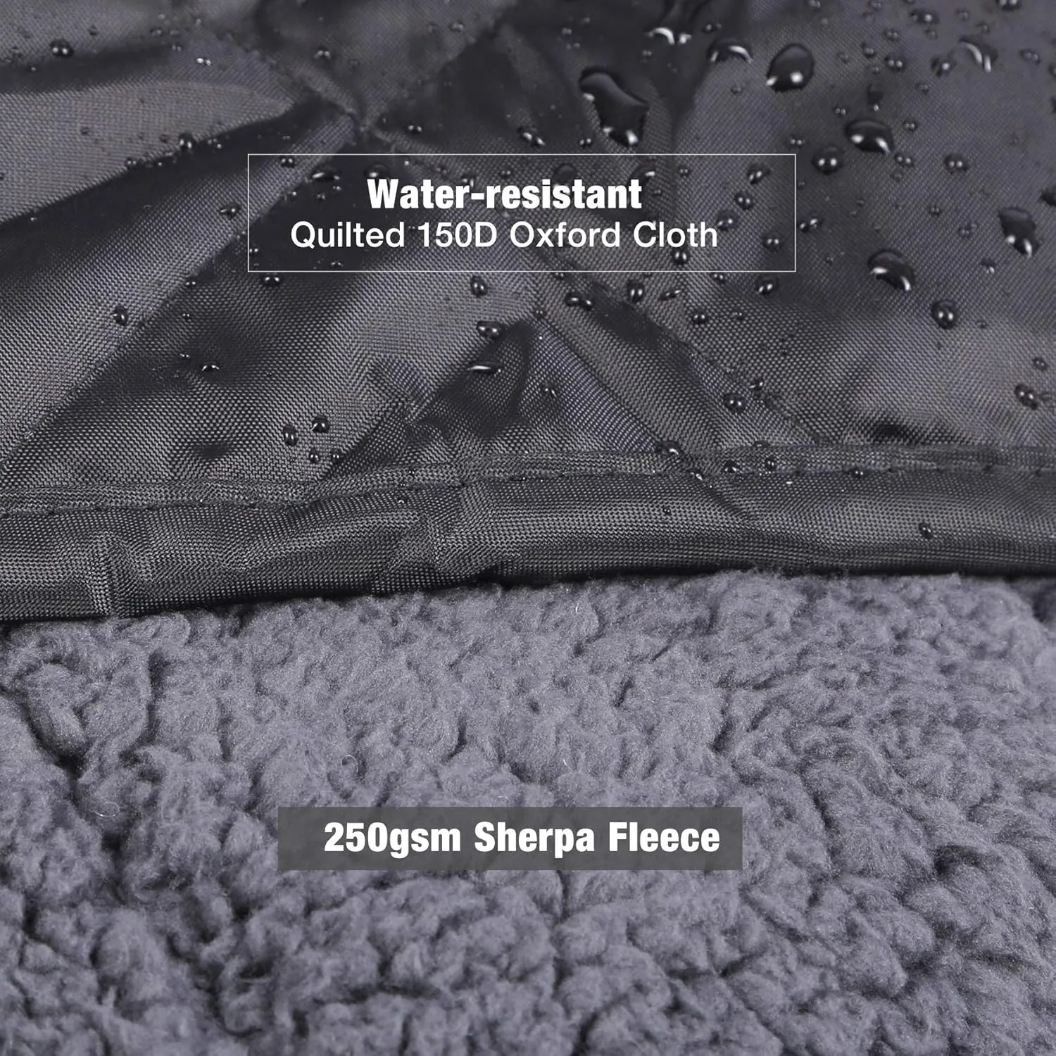 REDCAMP Large Warm Blanket with Sherpa Lining, Cold Weather Outdoor Blanket Windproof for Camping Stadium, Machine Washable 79"x 79"