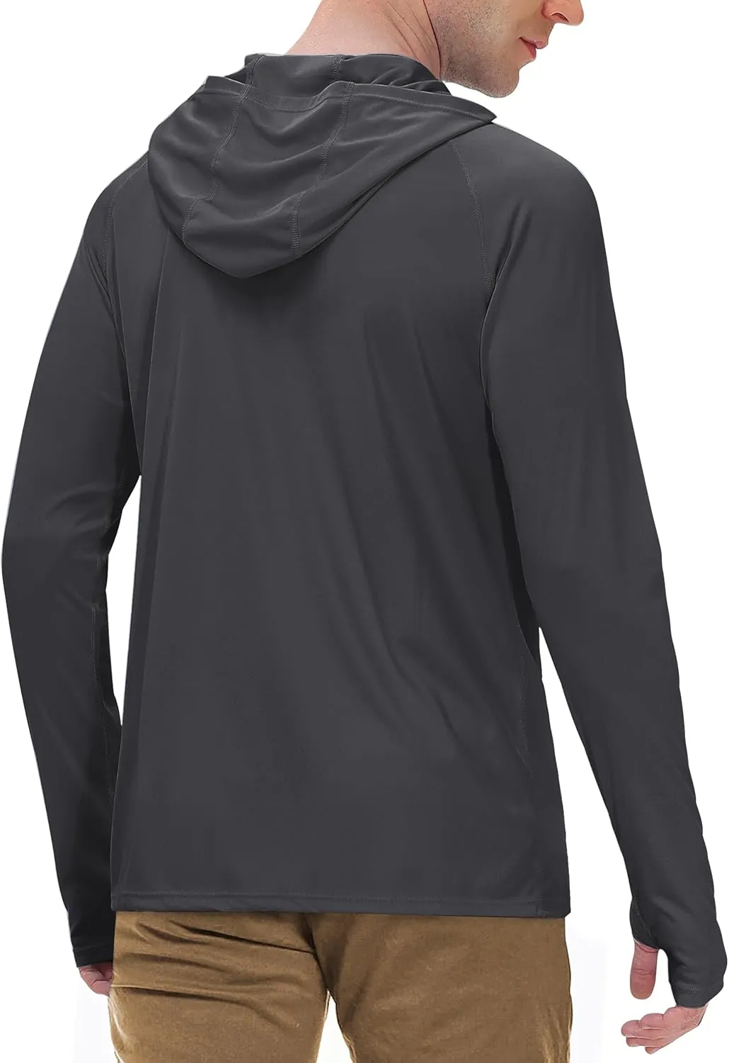 Roadbox Mens UPF 50  Fishing Shirts, Long Sleeve UV Sun Protection Hoodie, Rash Guard for Hiking Running Workout Swimming