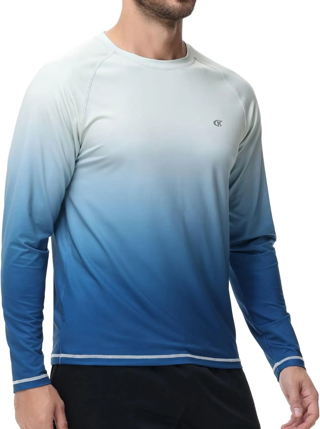 Satankud Men's UPF 50  Rash Guard Swim Shirts Short/Long Sleeve Sun Protection Summer Beach Hawaiian T-Shirt
