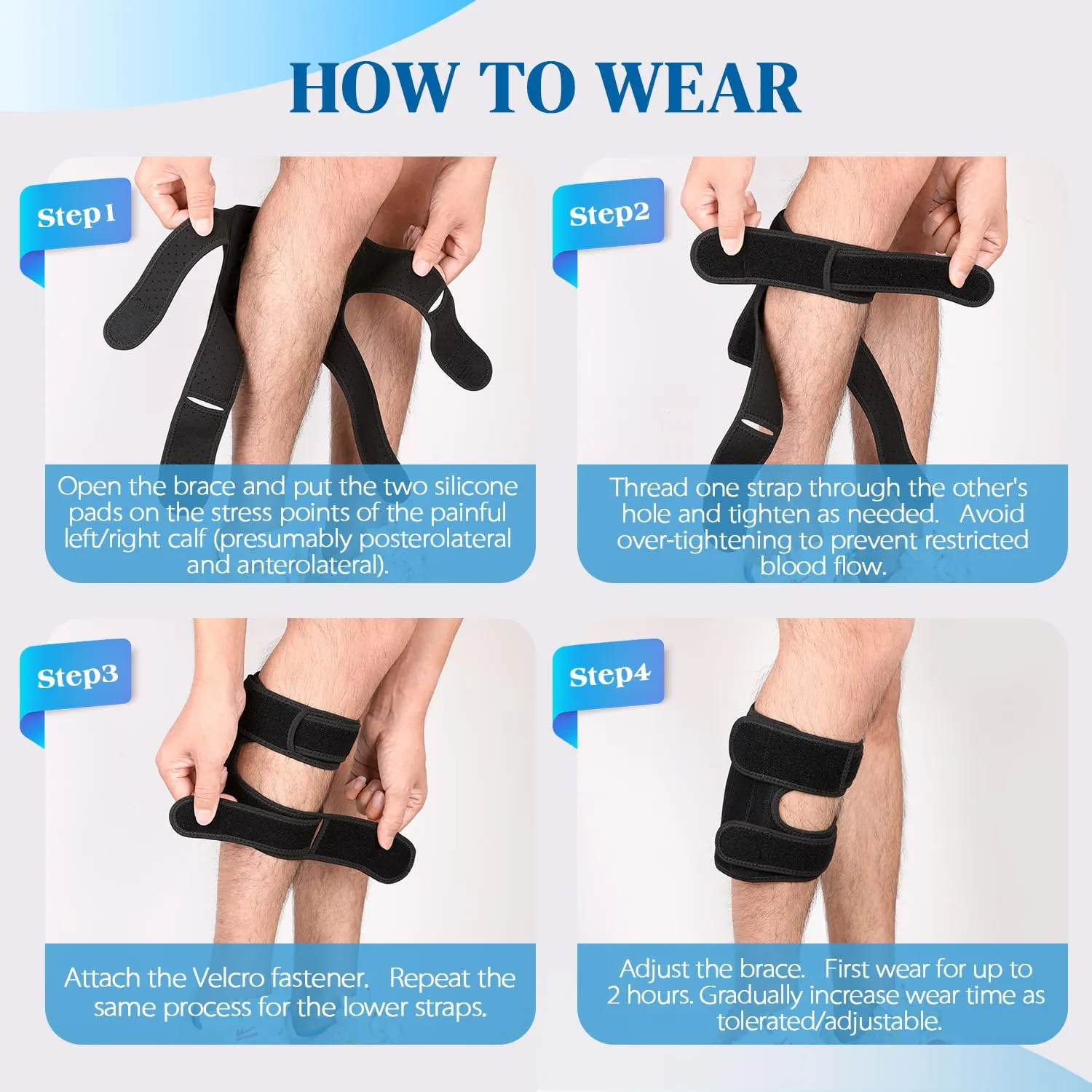 Sciatica Pain Relief Devices, Sciatic Nerve Brace with Adjustable Dual Pressure Pads Targeted Compression for Sciatica Pain, Lower Back Pain Relief, Knee Brace Men Women Calf Support