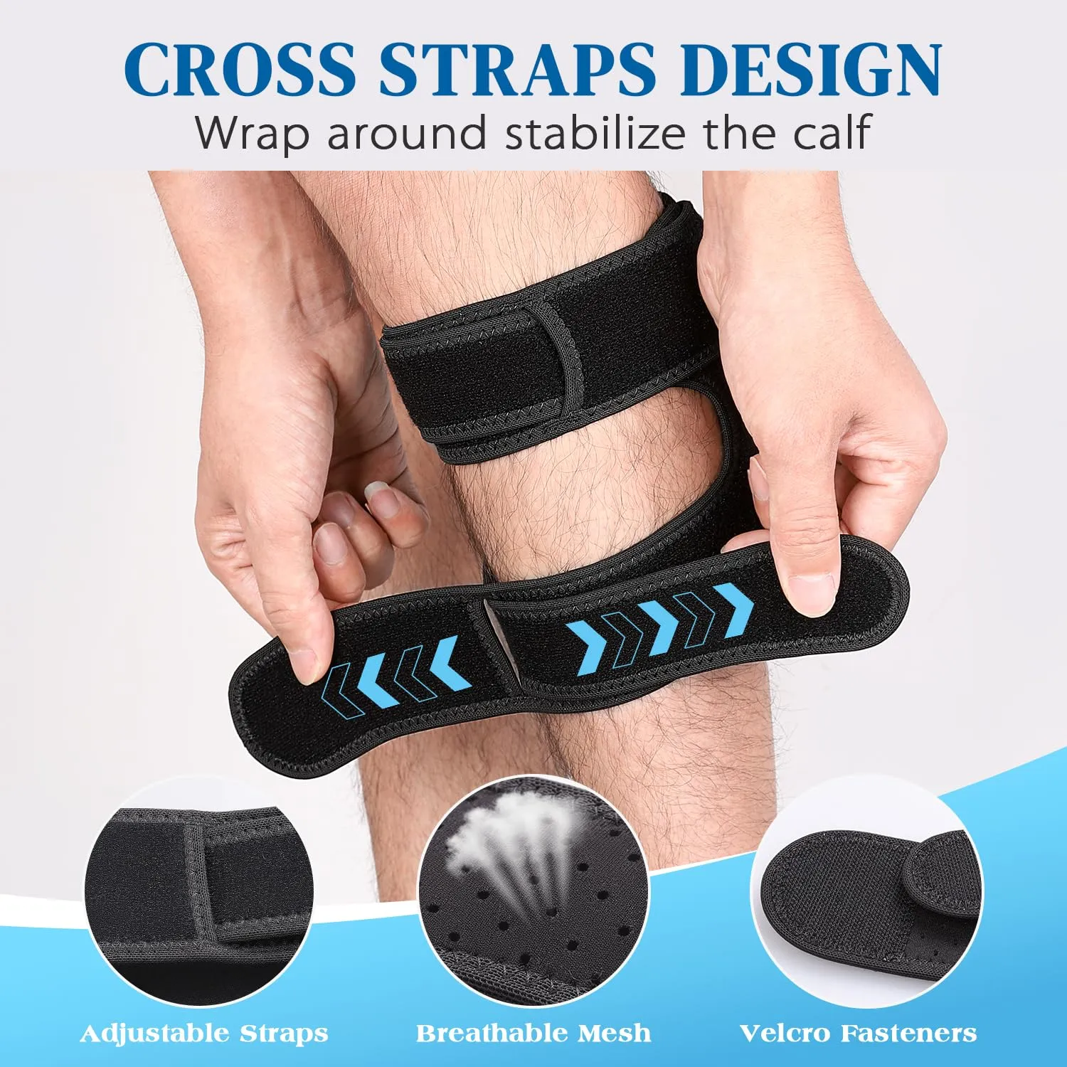 Sciatica Pain Relief Devices, Sciatic Nerve Brace with Adjustable Dual Pressure Pads Targeted Compression for Sciatica Pain, Lower Back Pain Relief, Knee Brace Men Women Calf Support