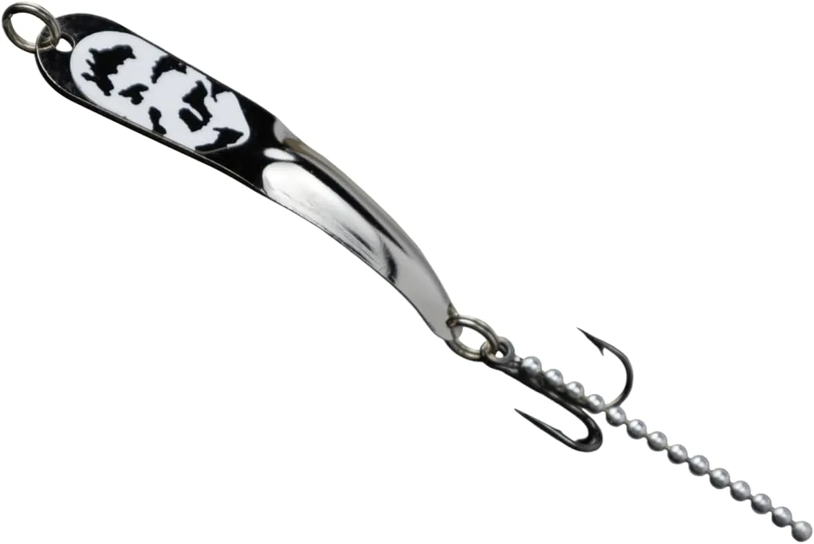 Steely Fishing Lure Spoon, Casting, Trolling, Jigging, Ice, Lake, River, Stream, Freshwater, Trout, Bass, Walleye, Salmon, Crappie, Pike