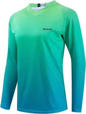 Women Motocycle Shirt Long Sleeve Off-Road Mountain Cycling Bike Jersey Breathable
